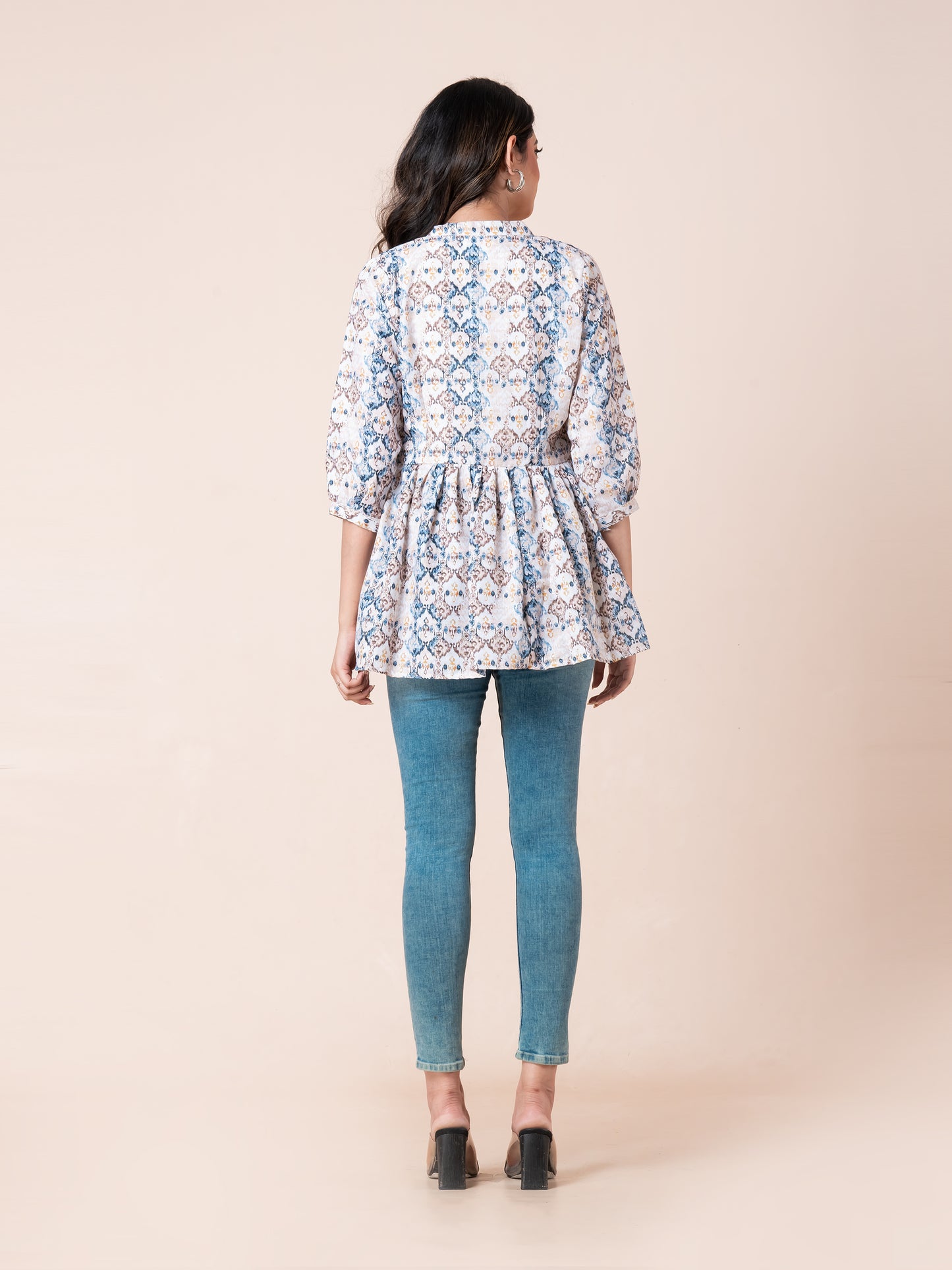 Old & Vintage Digital Printed Tie-Up Shrug for Women