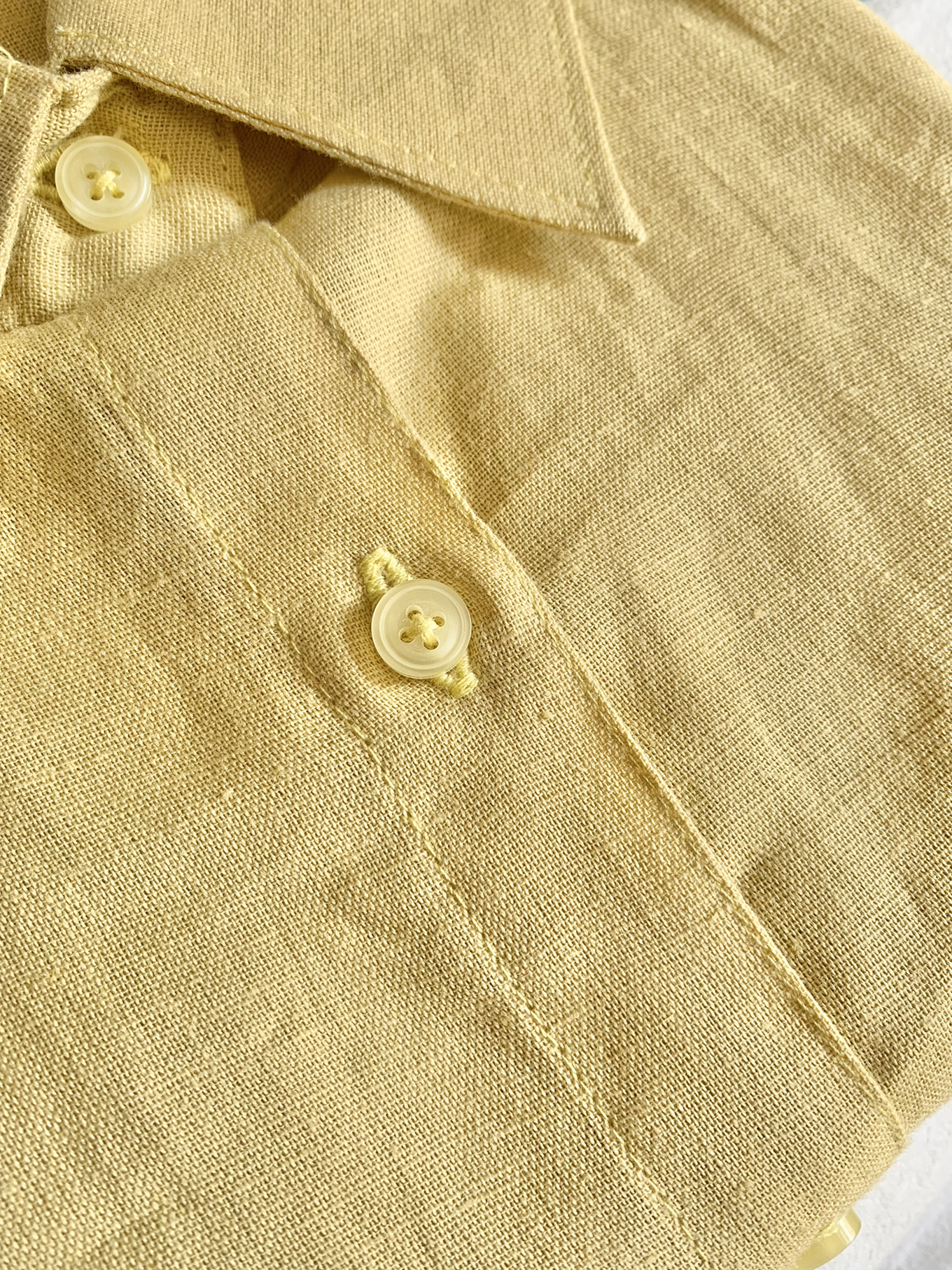 Pure Cotton Soft Pastel Yellow Oversized Shirt For Women